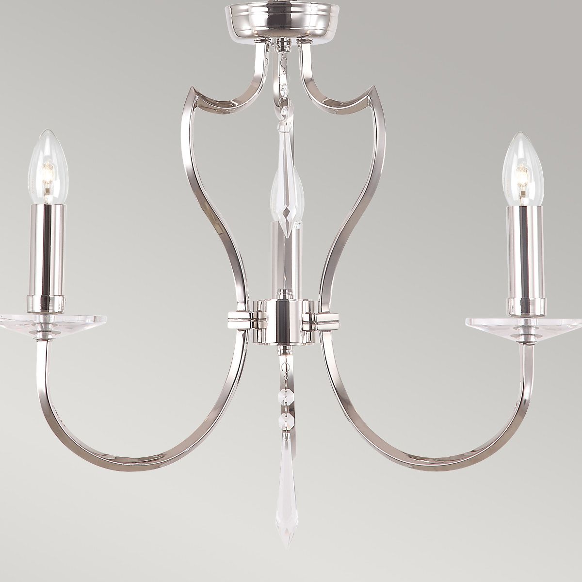 Pimlico 3 Light Chandelier - Polished Nickel