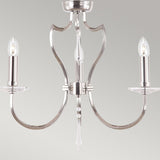 Pimlico 3 Light Chandelier - Polished Nickel