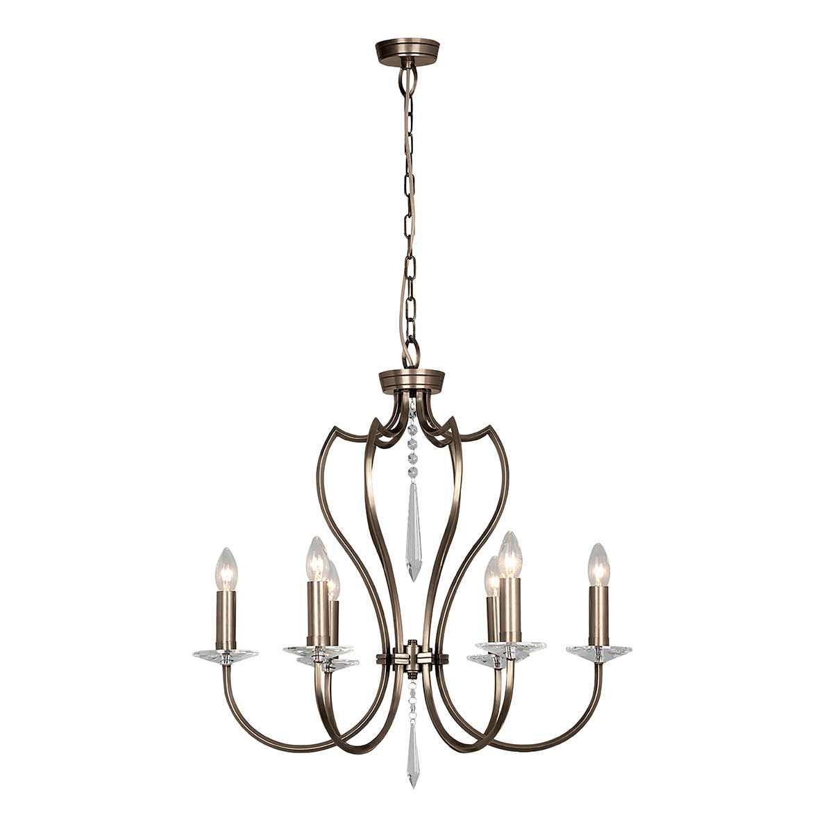 Pimlico 6-Light Chandelier Dark Bronze - Comet Lighting