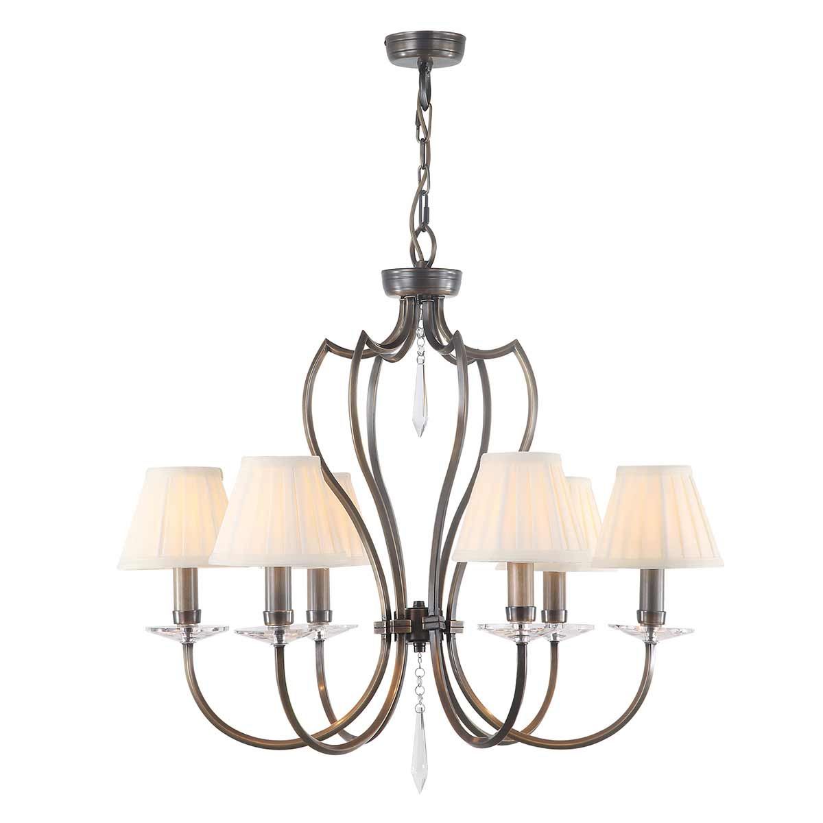 Pimlico 6-Light Chandelier Dark Bronze - Comet Lighting