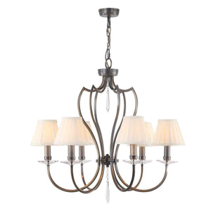 Pimlico 6-Light Chandelier Dark Bronze - Comet Lighting