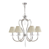 Pimlico 6-Light Chandelier Polished Nickel - Comet Lighting