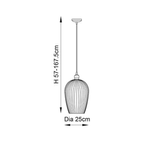 Terek Large Pendant Ceiling Light Bright Nickel w/ Clear Ribbed Glass - Comet Lighting