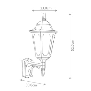 Parish 1 Light Up Wall Lantern - Comet Lighting