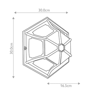 Parish 1 Light Ceiling Flush Lantern - Comet Lighting