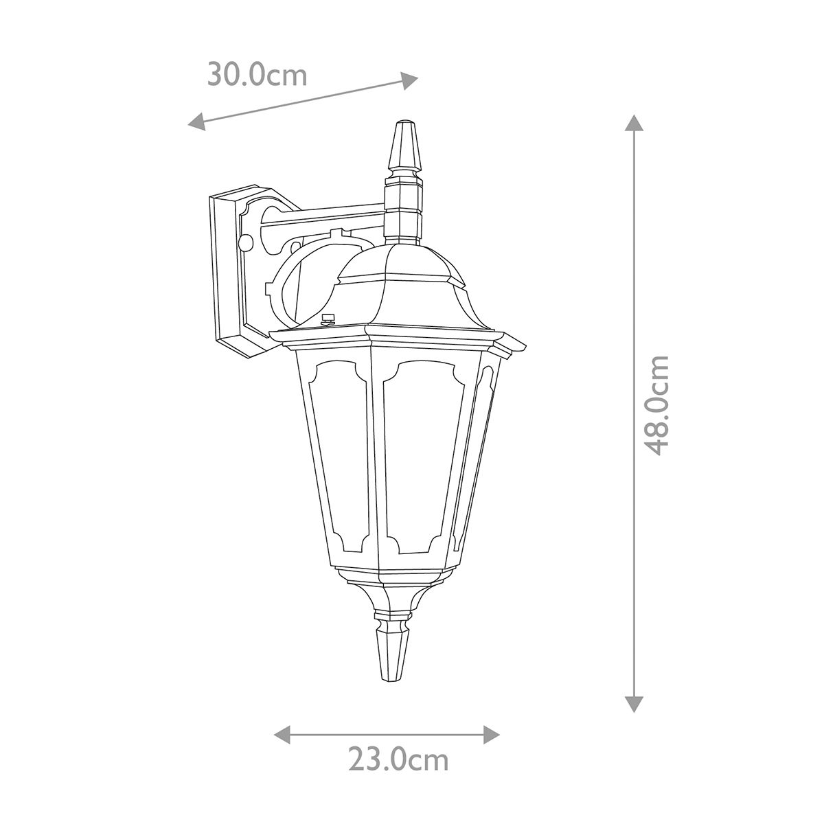 Parish 1 Light Down Wall Lantern - Comet Lighting