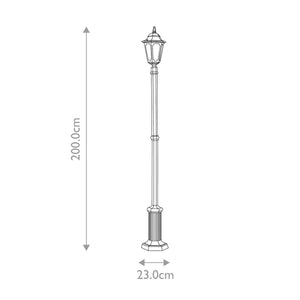 Parish Outdoor Lamp Post Black - Comet Lighting