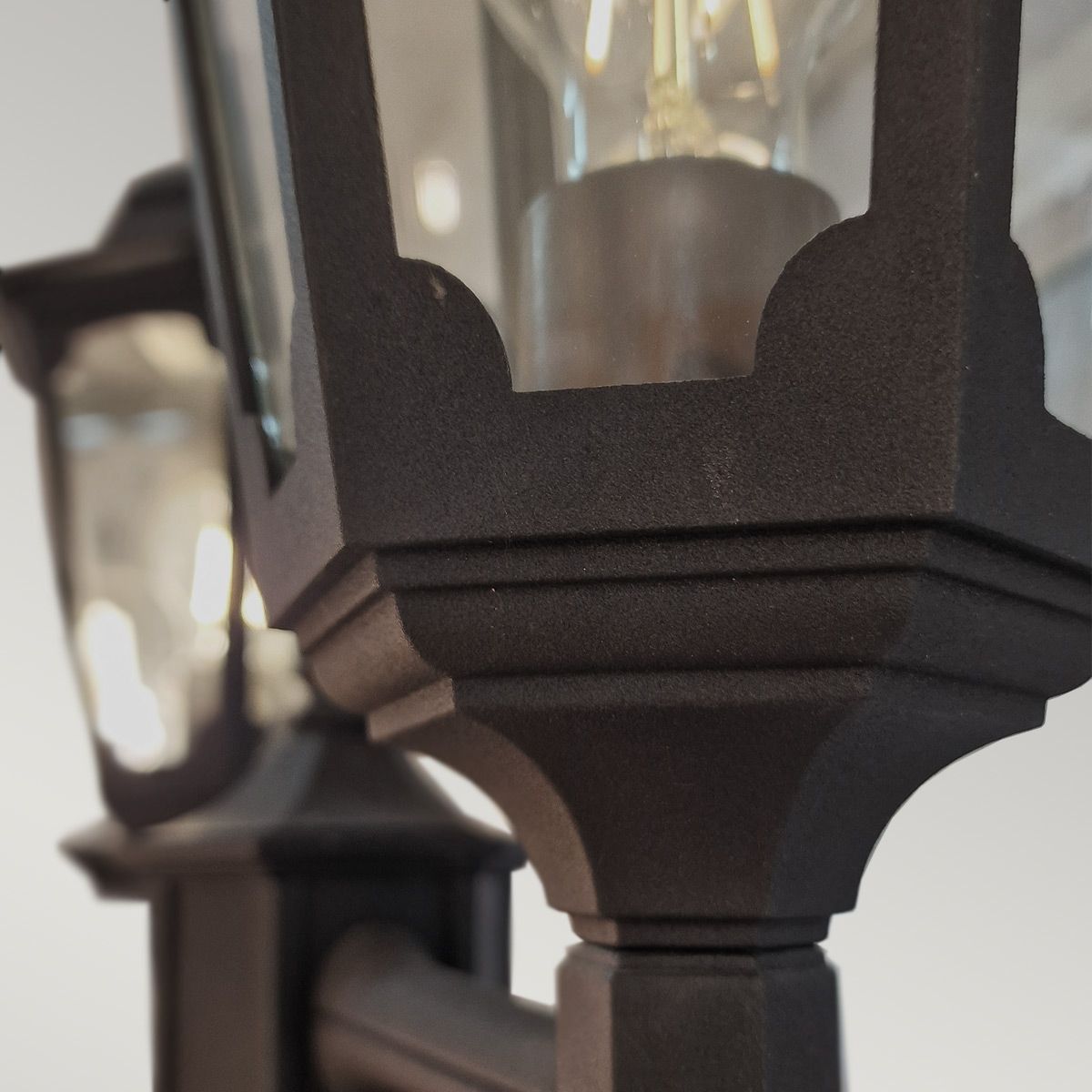 Parish Outdoor Twin Post Black - Comet Lighting