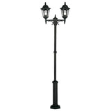 Parish Outdoor Twin Post Black - Comet Lighting