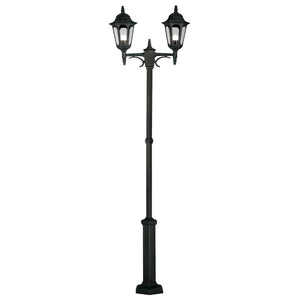 Parish Outdoor Twin Post Black - Comet Lighting