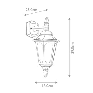 Parish Mini 1 Light Down Wall Lantern - Comet Lighting