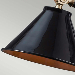 Provence Element 1 Light Mini Table Lamp - Black/Polished Brass - Comet Lighting
