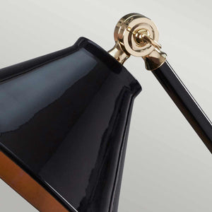 Provence Element 1 Light Mini Table Lamp - Black/Polished Brass - Comet Lighting