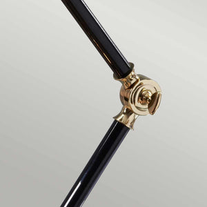 Provence Element 1 Light Mini Table Lamp - Black/Polished Brass - Comet Lighting