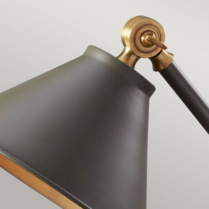 Provence Element 1 Light Mini Table Lamp - Dark Grey/Aged Brass