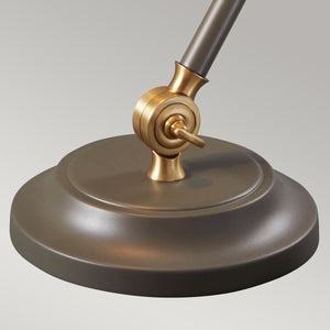 Provence Element 1 Light Mini Table Lamp - Dark Grey/Aged Brass