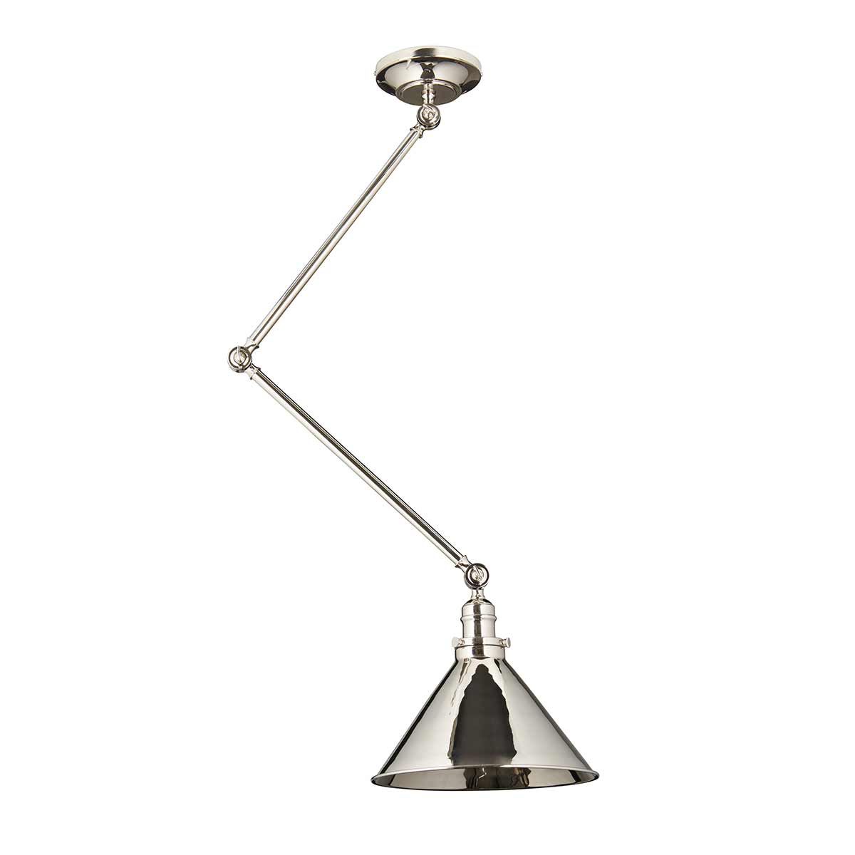 Provence 1-Light Wall Light/Pendant Ceiling Light Polished Nickel - Comet Lighting