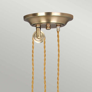 Provence 1-Light Rise and Fall Pendant Ceiling Light Aged Brass - Comet Lighting