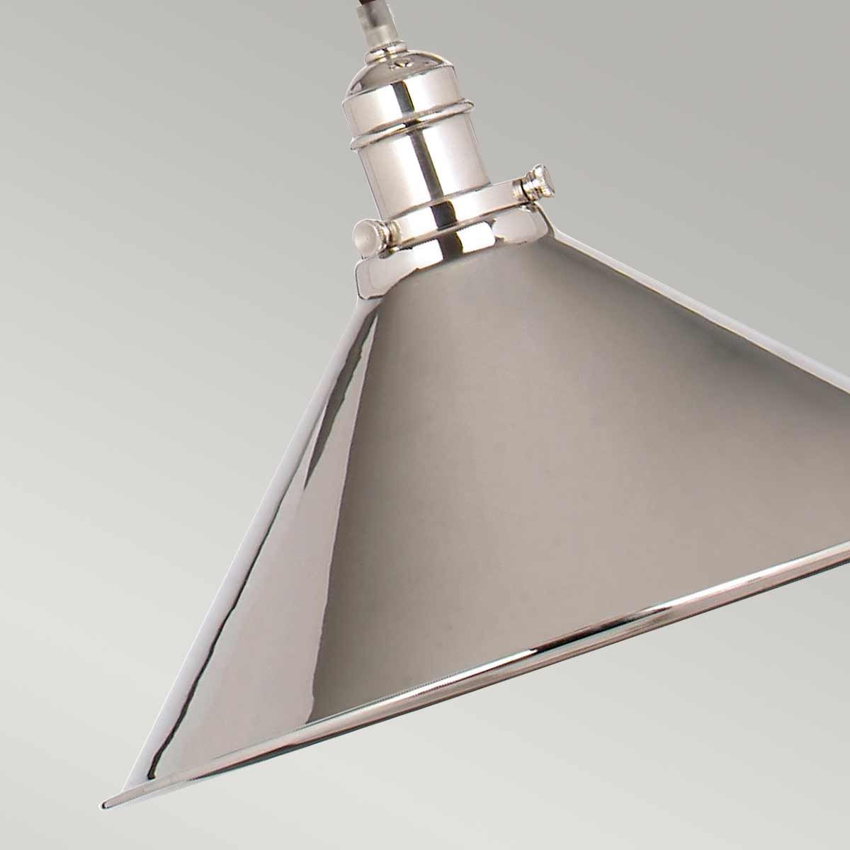 Provence 1 Light Rise and Fall Pendant - Polished Nickel - Comet Lighting
