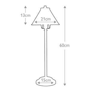 Provence 1 Light Stick Lamp - Aged Brass - Comet Lighting