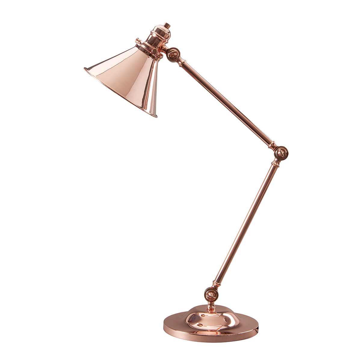 Provence 1-Light Table Lamp Polished Copper - Comet Lighting