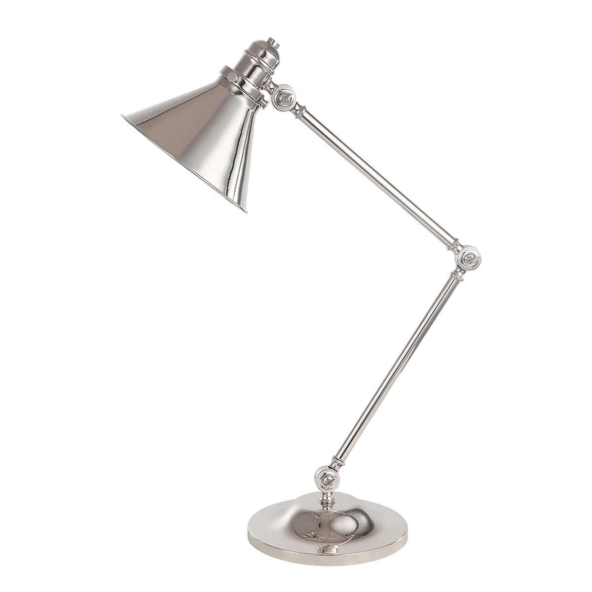 Provence 1-Light Table Lamp Polished Nickel - Comet Lighting