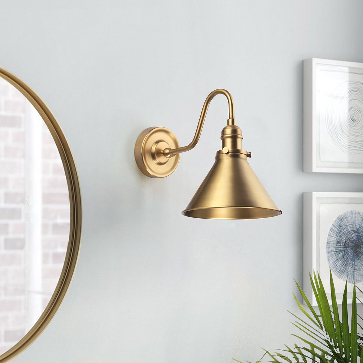 Provence 1 Light Wall Light - Aged Brass - Comet Lighting