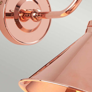 Provence 1 Light Wall Light - Polished Copper - Comet Lighting