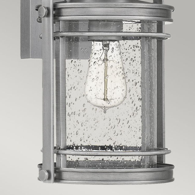 Quintiesse Booker 1Lt Medium Wall Lantern  - Industrial Aluminium