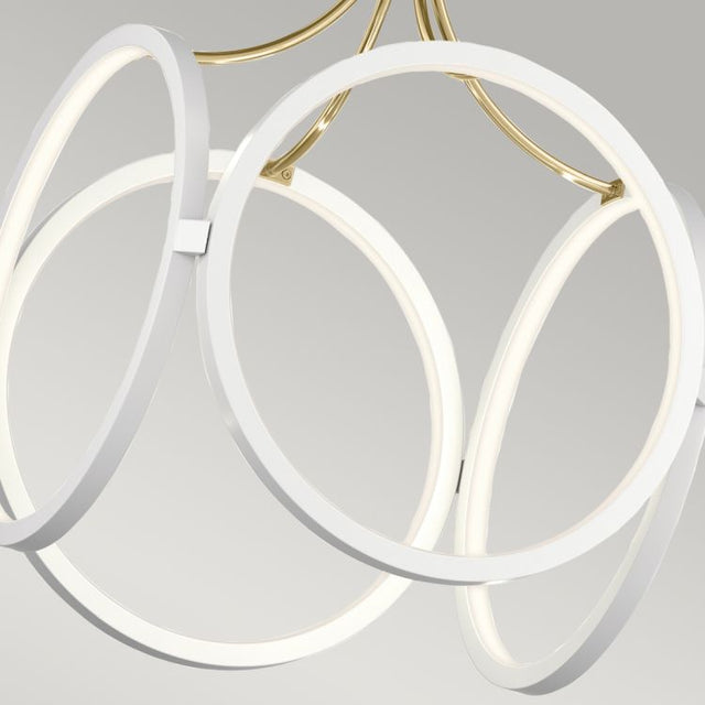 Quintiesse Ciri LED Pendant   - White with Champagne Gold 