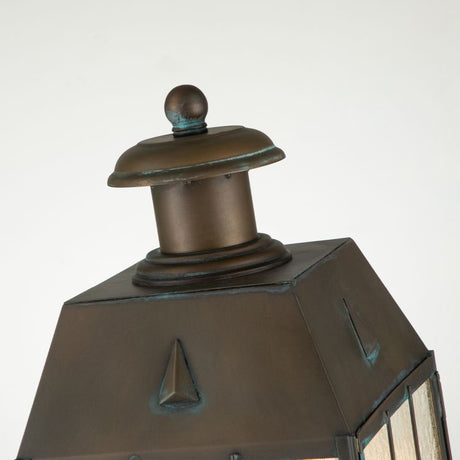 Quintiesse Nantucket 3Lt Large Pedestal Lantern  - Aged Brass