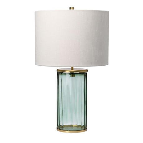 Quintiesse Reno Table Lamp - Green - Aged Brass