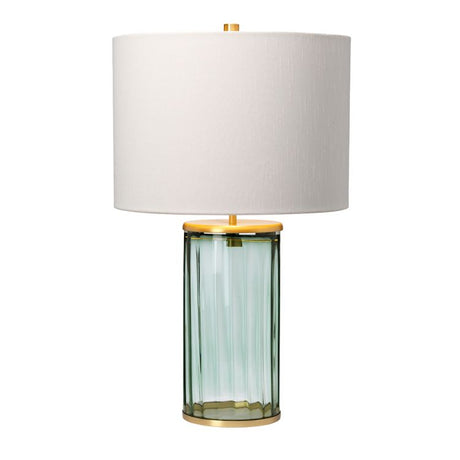 Quintiesse Reno Table Lamp - Green - Aged Brass