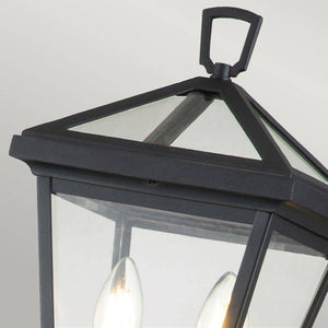 Quintiesse Alford Place 2Lt Pillar Lantern - Museum Black - Comet Lighting