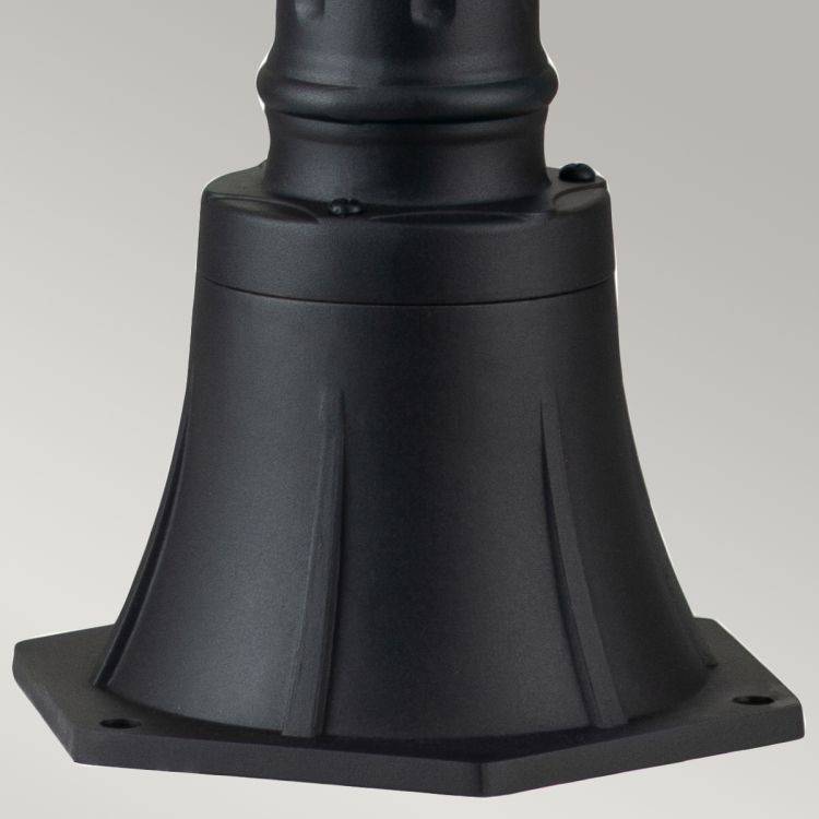 Quintiesse Alford Place 2Lt Pillar Lantern  - Museum Black - Comet Lighting