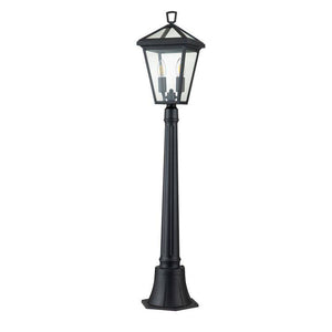 Quintiesse Alford Place 2Lt Pillar Lantern - Museum Black - Comet Lighting