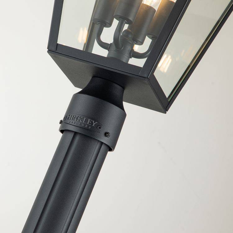 Quintiesse Alford Place 4Lt Lamp Post  - Museum Black - Comet Lighting