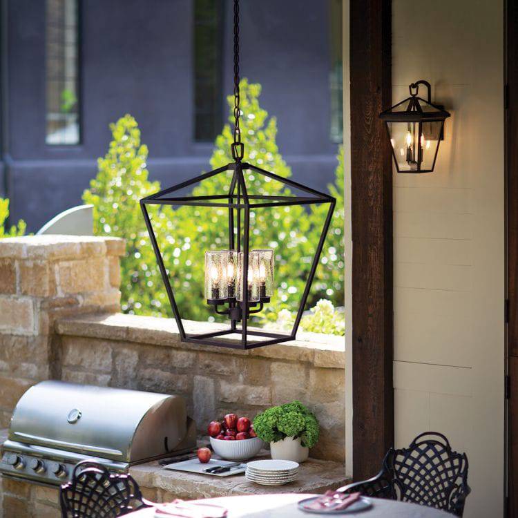 Quintiesse Alford Place 4Lt Outdoor Pendant  - Museum Black - Comet Lighting