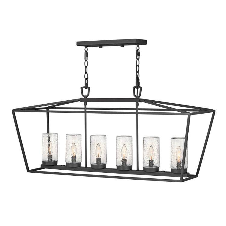 Quintiesse Alford Place 6Lt Outdoor Linear Pendant - Museum Black - Comet Lighting