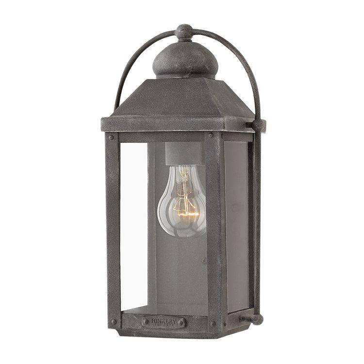 Quintiesse Anchorage 1Lt Outdoor Wall Lantern - Aged Zinc - Comet Lighting