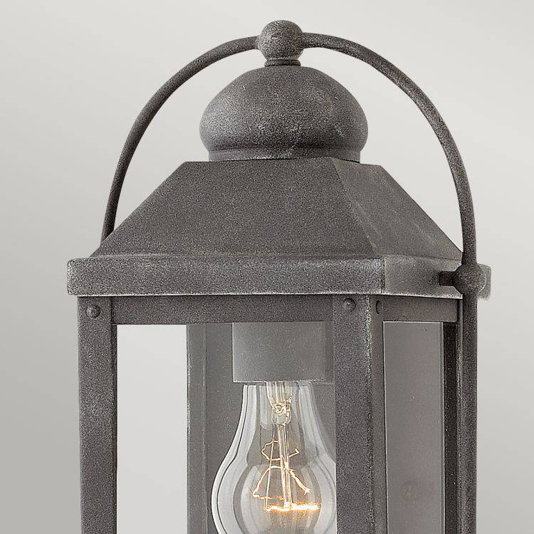 Quintiesse Anchorage 1Lt Outdoor Wall Lantern - Aged Zinc - Comet Lighting