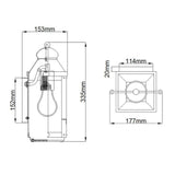 Quintiesse Anchorage 1Lt Outdoor Wall Lantern - Aged Zinc - Comet Lighting