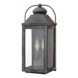 Quintiesse Anchorage 2Lt  Outdoor Wall Lantern - Aged Zinc - Comet Lighting