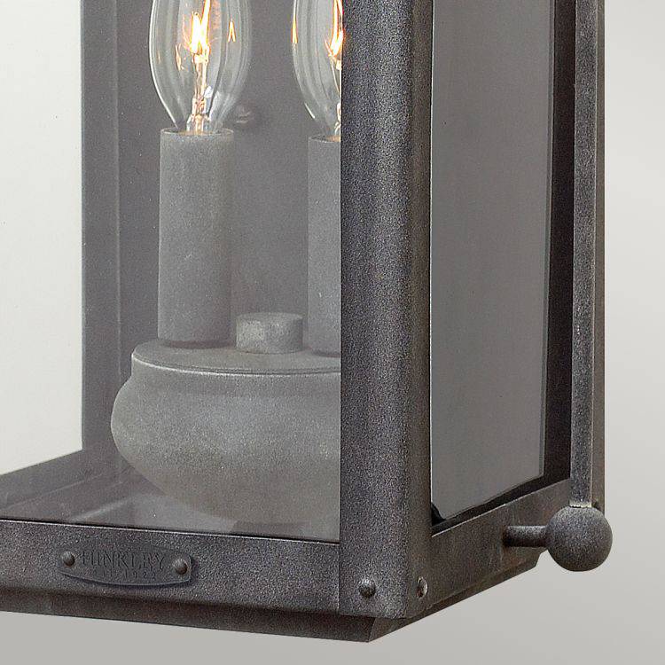 Quintiesse Anchorage 2Lt  Outdoor Wall Lantern - Aged Zinc - Comet Lighting