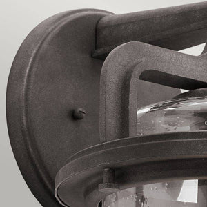 Quintiesse Andover 1Lt Outdoor Wall Lantern Large - Weathered Zinc - Comet Lighting