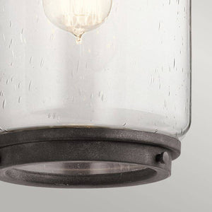 Quintiesse Andover 1Lt Outdoor Wall Lantern Large - Weathered Zinc - Comet Lighting