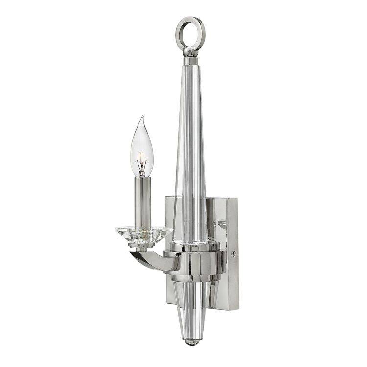 Quintiesse Ascher 1Lt Wall Light - Polished Nickel - Comet Lighting