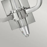 Quintiesse Ascher 2Lt Wall Light - Polished Nickel - Comet Lighting