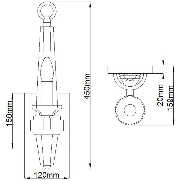 Quintiesse Ascher 2Lt  Wall Light - Polished Nickel - Comet Lighting