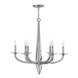 Quintiesse Ascher 6Lt Chandelier - Polished Nickel - Comet Lighting